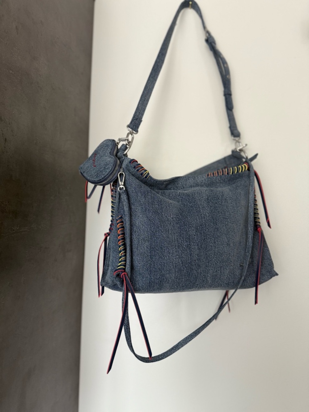 NWT Desigual Blue Denim Shoulder Bag and Heart Coin Pouch 2026 collection 🌱 - Picture 15 of 16